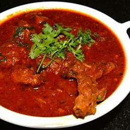 Rajwadi Laal Maas in white Bowl