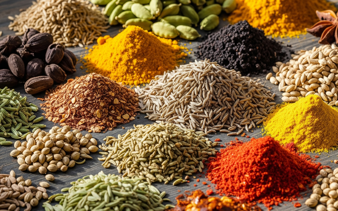 Assortment of Indian Spices.