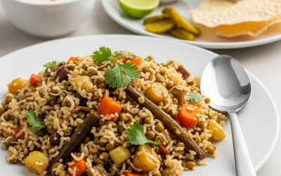 Madhu Savara| Aromatic Root Veg & Sprouted Moong Pulao