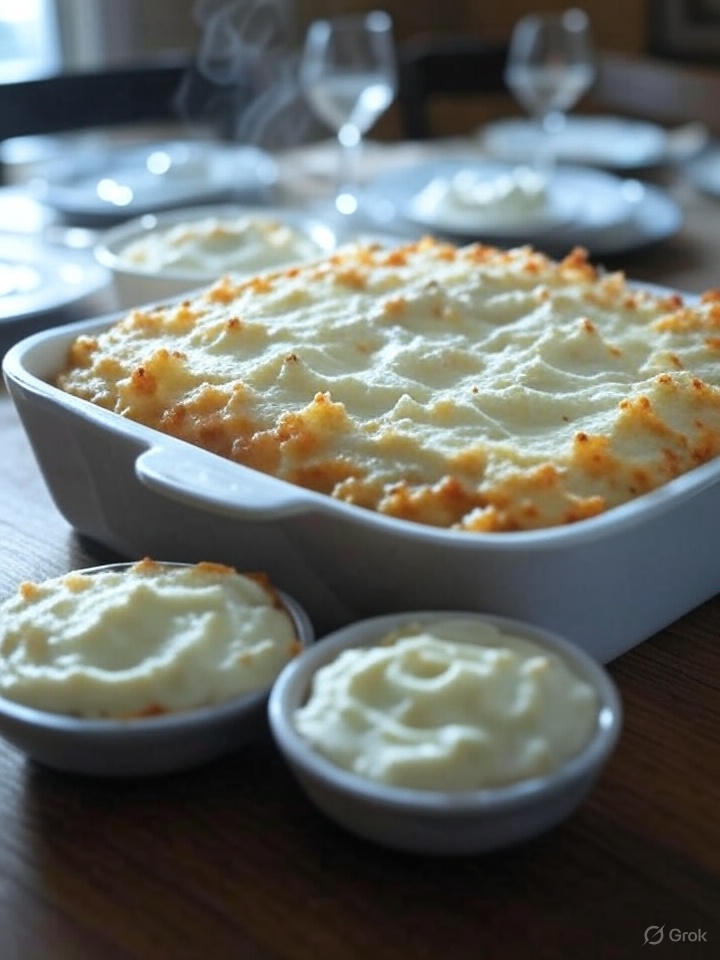 image of Neiman Marcus Chicken Casserole with creamy dips, served on a wooden table, featuring a realistic,