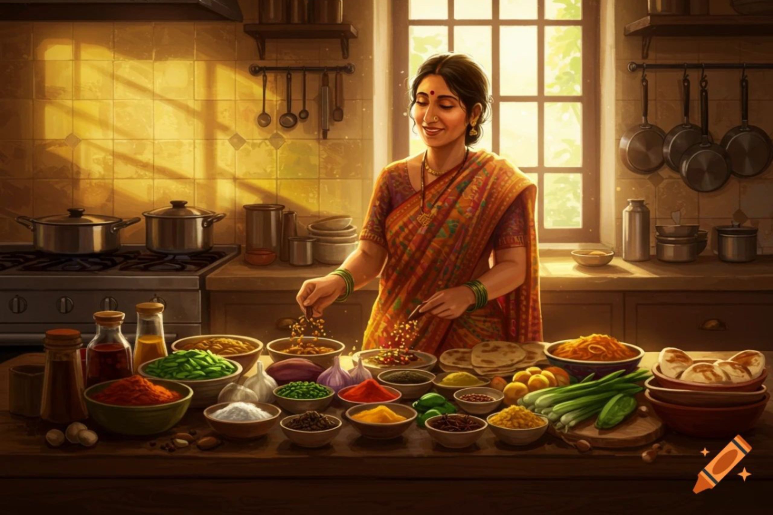 Woman Cooking food